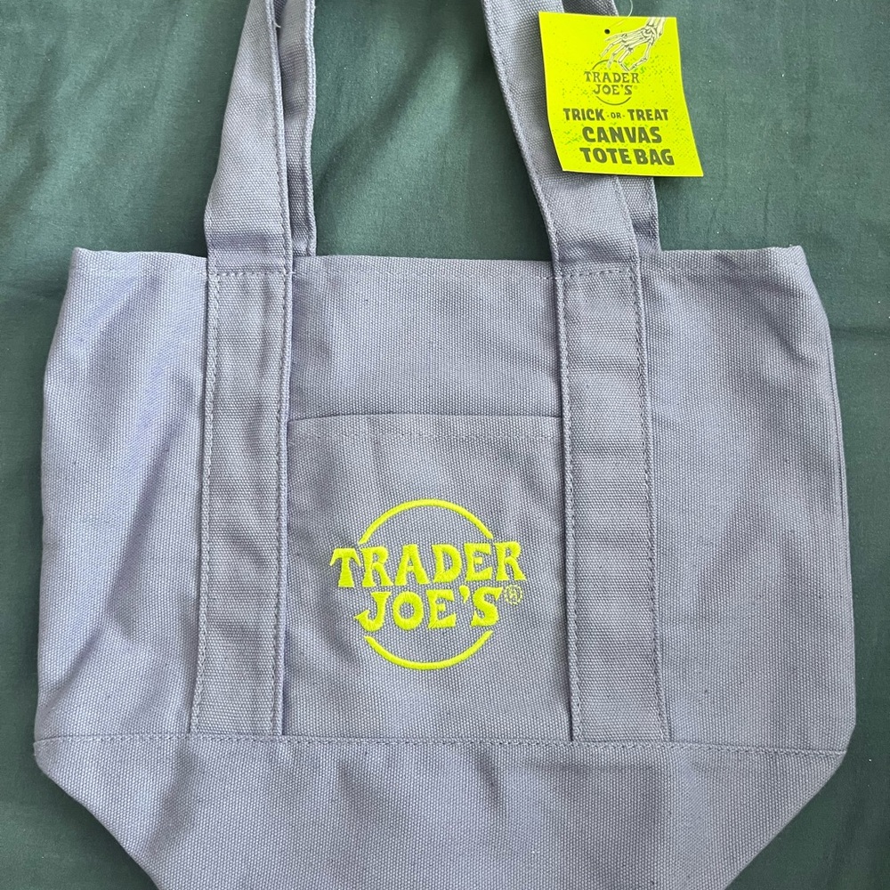 Trader Joe's Lavender Canvas Tote Bag